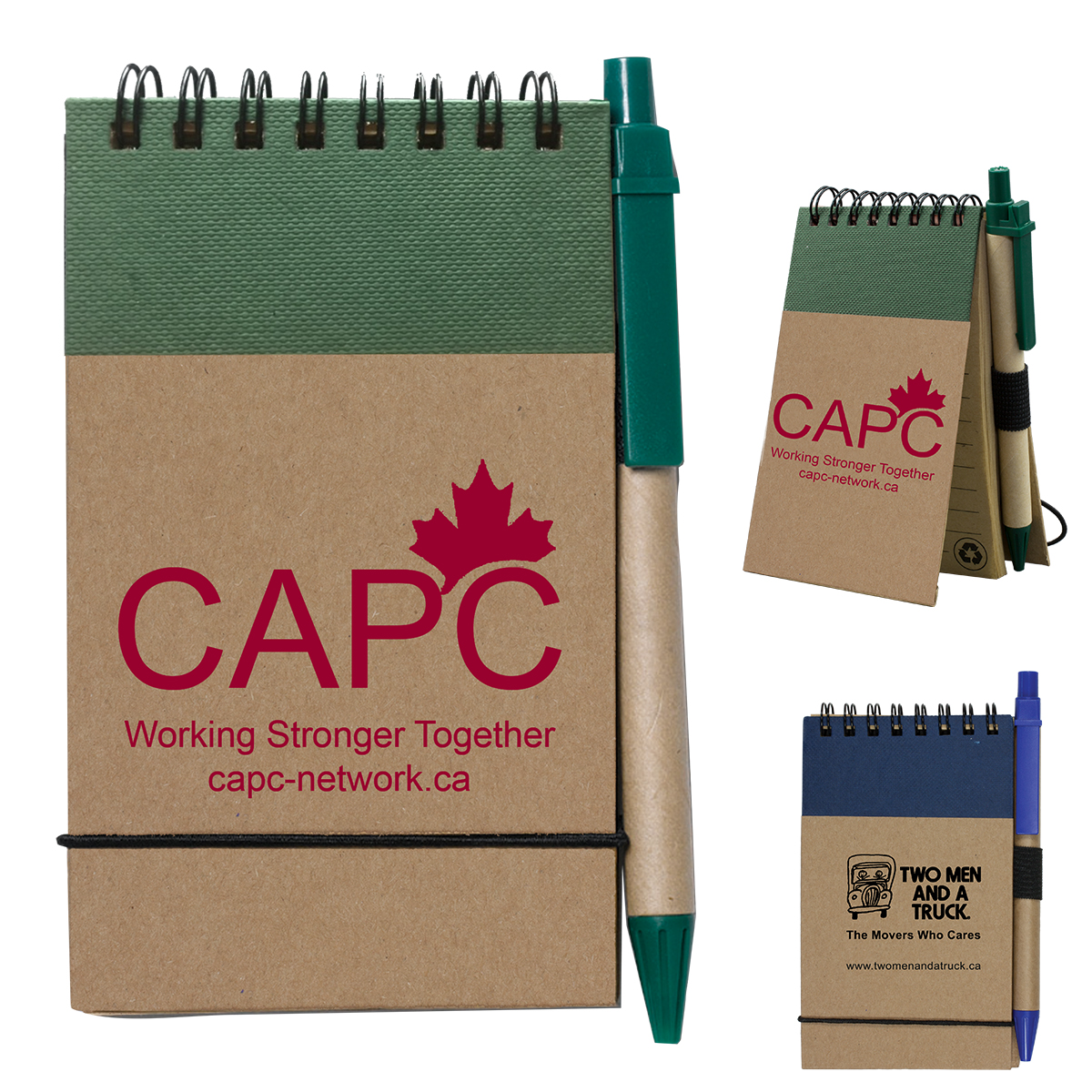 "ARCATA" Eco Inspired Jotter Notepad Notebook with Matching Color Eco Inspired Paper Pen